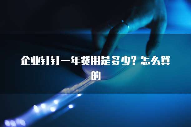 企业钉钉一年费用是多少?怎么算的