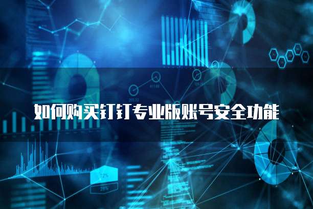 如何购买钉钉专业版账号安全功能