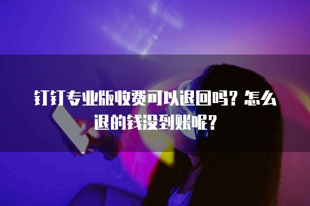 钉钉专业版收费可以退回吗？怎么退的钱没到账呢？