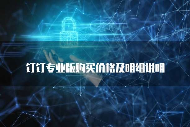 钉钉专业版购买价格及明细说明