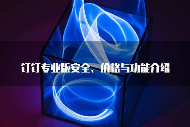钉钉专业版安全、价格与功能介绍
