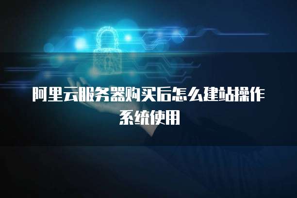阿里云服务器购买后怎么建站操作系统使用