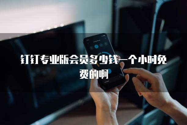 钉钉专业版会员多少钱一个小时免费的啊