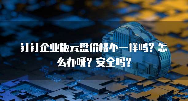 钉钉企业版云盘价格不一样吗?怎么办呀?安全吗?