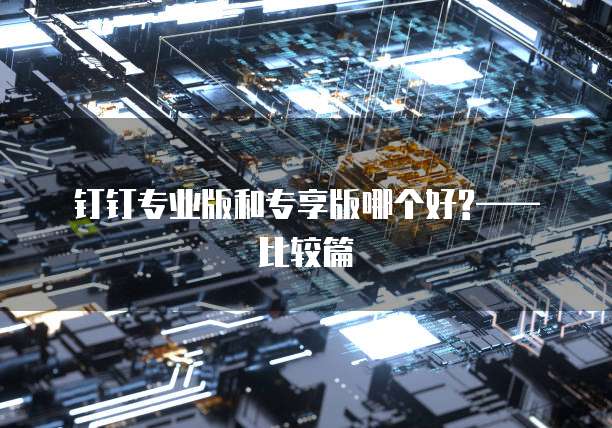 钉钉专业版和专享版哪个好?&mdash;&mdash;比较篇