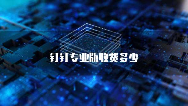 钉钉专业版收费多少