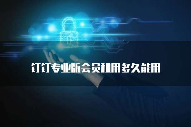 钉钉专业版会员租用多久能用