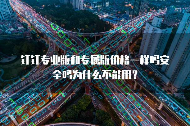 钉钉专业版和专属版价格一样吗安全吗为什么不能用?