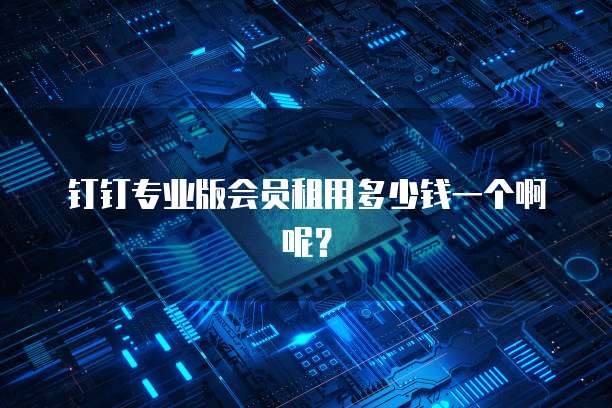 钉钉专业版会员租用多少钱一个啊呢?