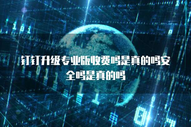 钉钉升级专业版收费吗是真的吗安全吗是真的吗
