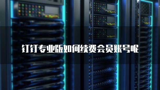 钉钉专业版如何续费会员账号呢