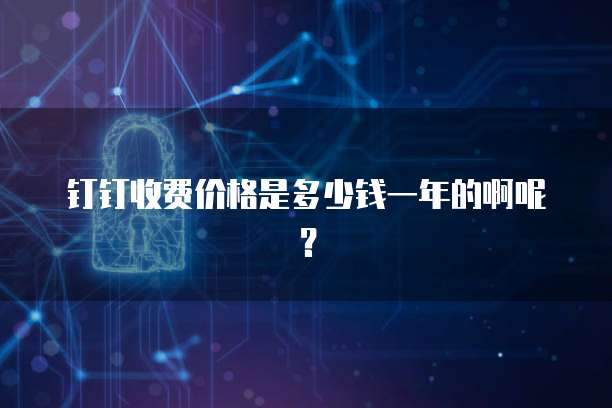 钉钉收费价格是多少钱一年的啊呢?