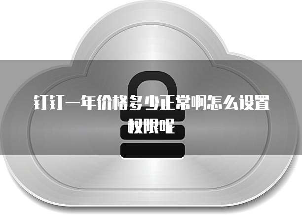 钉钉一年价格多少正常啊怎么设置权限呢