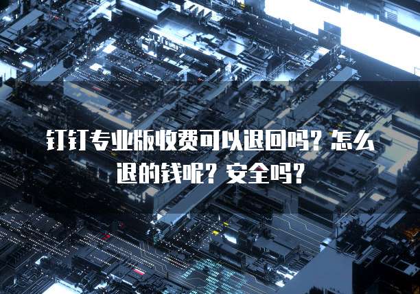 钉钉专业版收费可以退回吗?怎么退的钱呢?安全吗?