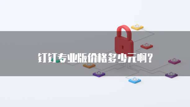 钉钉专业版价格多少元啊?