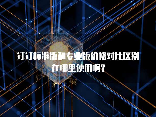 钉钉标准版和专业版价格对比区别在哪里使用啊?