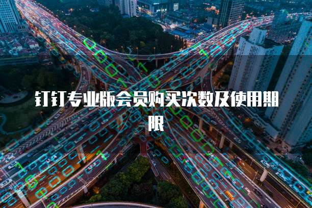 钉钉专业版会员购买次数及使用期限