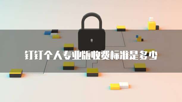 钉钉个人专业版收费标准是多少