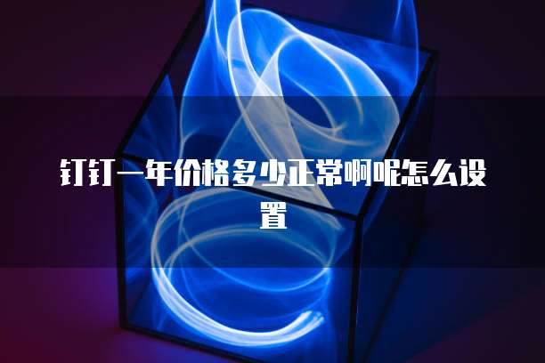 钉钉一年价格多少正常啊呢怎么设置