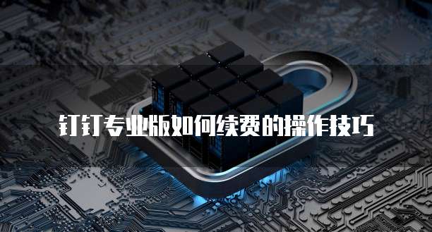 钉钉专业版如何续费的操作技巧
