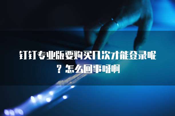 钉钉专业版要购买几次才能登录呢?怎么回事呀啊