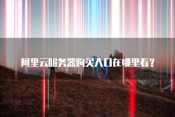 阿里云服务器购买入口在哪里看?