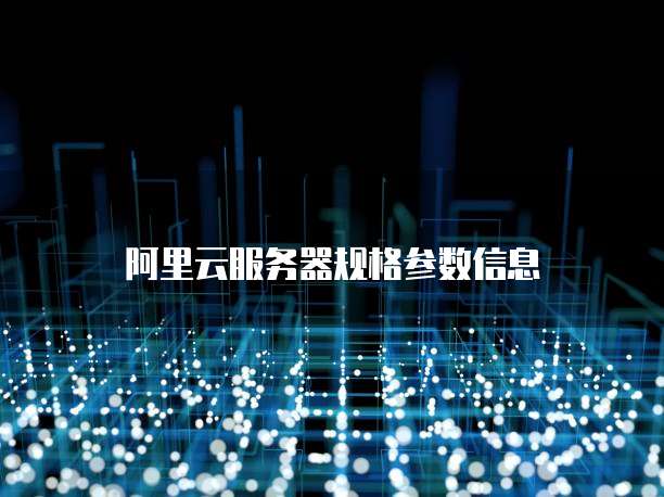 阿里云服务器规格参数信息