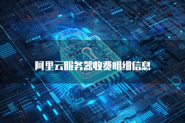 阿里云服务器收费明细信息