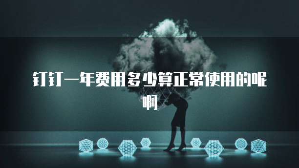 钉钉一年费用多少算正常使用的呢啊
