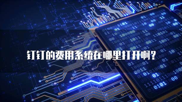 钉钉的费用系统在哪里打开啊?