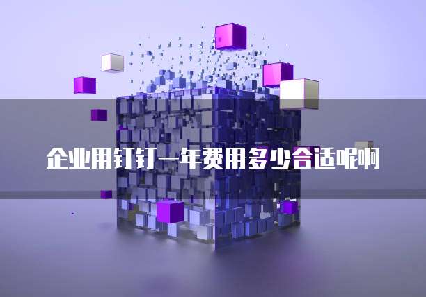 企业用钉钉一年费用多少合适呢啊