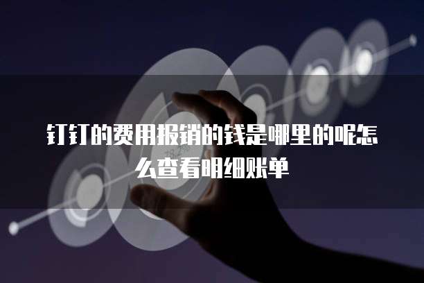 钉钉的费用报销的钱是哪里的呢怎么查看明细账单