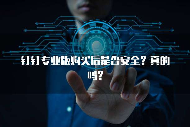 钉钉专业版购买后是否安全?真的吗?