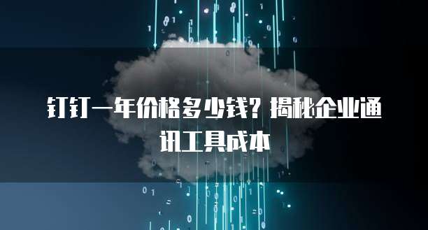 钉钉一年价格多少钱？揭秘企业通讯工具成本