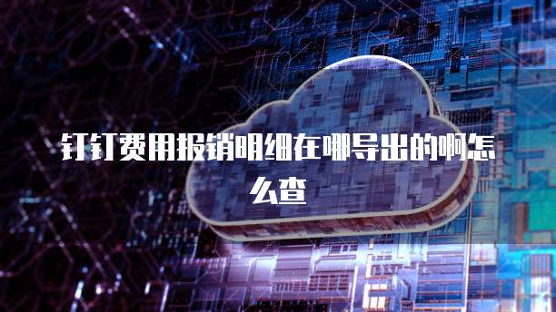 钉钉费用报销明细在哪导出的啊怎么查