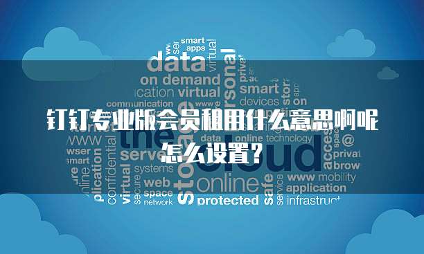 钉钉专业版会员租用什么意思啊呢怎么设置?