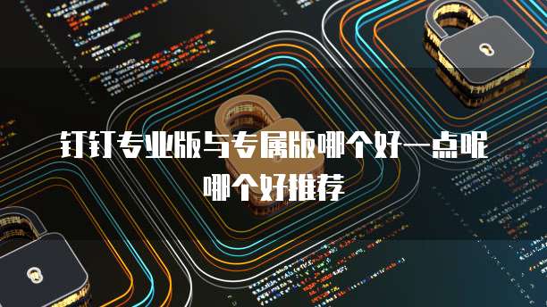 钉钉专业版与专属版哪个好一点呢哪个好推荐