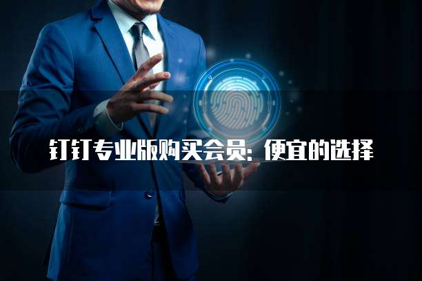 钉钉专业版购买会员: 便宜的选择