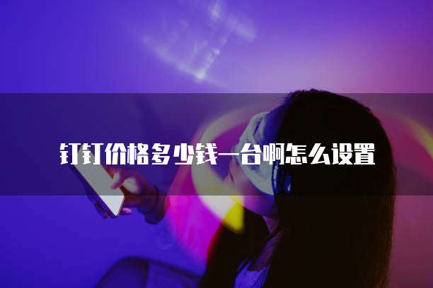 钉钉价格多少钱一台啊怎么设置