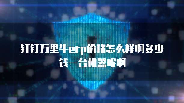 钉钉万里牛erp价格怎么样啊多少钱一台机器呢啊