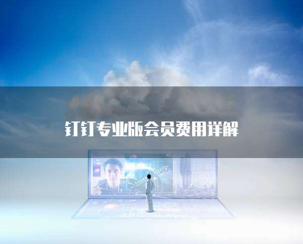 钉钉专业版会员费用详解