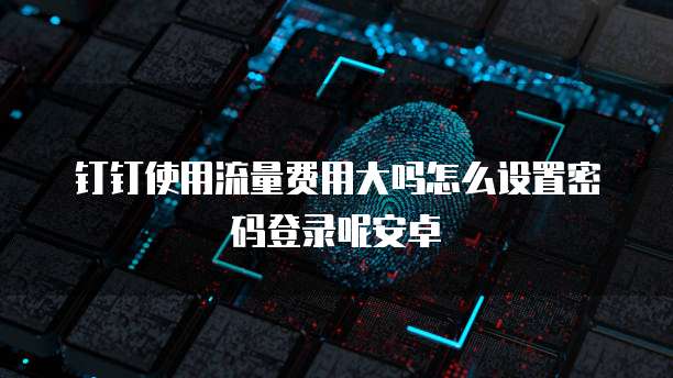钉钉使用流量费用大吗怎么设置密码登录呢安卓