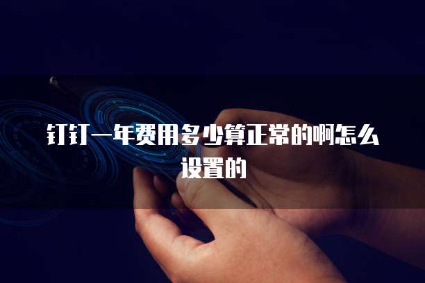 钉钉一年费用多少算正常的啊怎么设置的