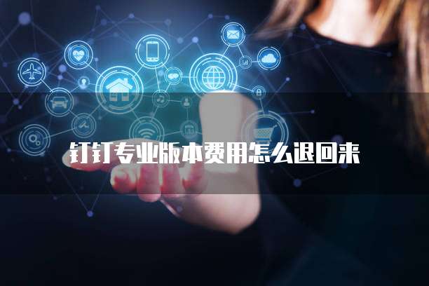 钉钉专业版本费用怎么退回来