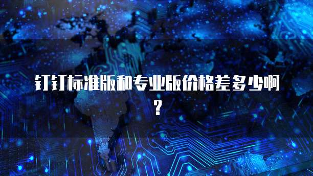 钉钉标准版和专业版价格差多少啊?