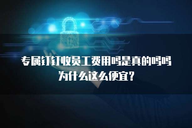 专属钉钉收员工费用吗是真的吗吗为什么这么便宜?