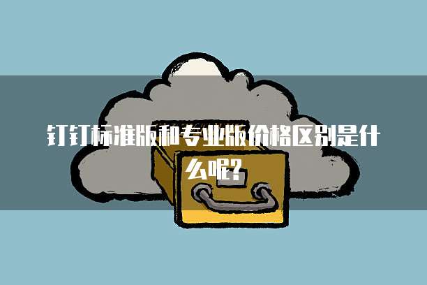钉钉标准版和专业版价格区别是什么呢?