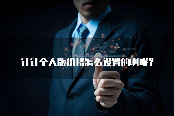 钉钉个人版价格怎么设置的啊呢?
