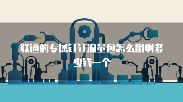 联通的专属钉钉流量包怎么用啊多少钱一个