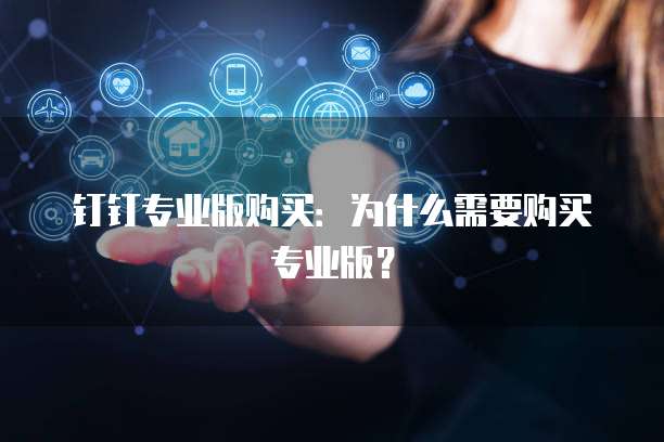 钉钉专业版购买：为什么需要购买专业版？